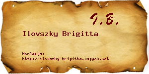 Ilovszky Brigitta névjegykártya